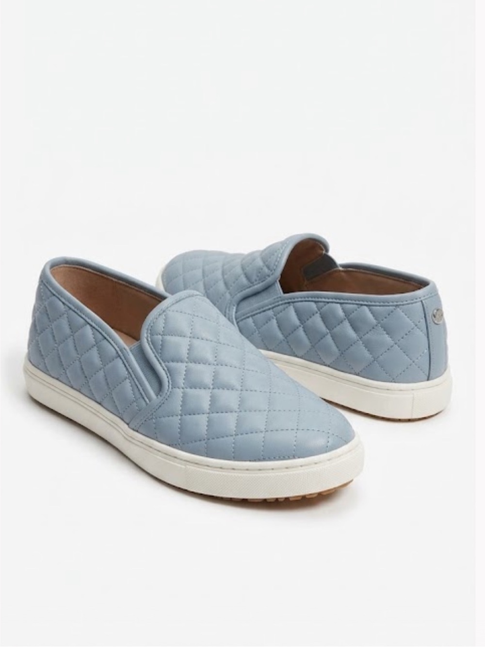Steve Madden Quilted Slip-On Light Blue Loafer Sneakers